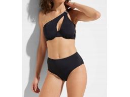 B.P.C czarne bikini asymetryczne na fiszbinach r.38 (75C)