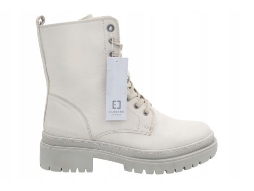 Elbsand wysokie botki skóra naturalna szare 38