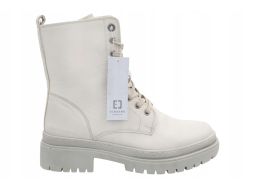 Elbsand wysokie botki skóra naturalna szare 38