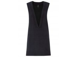 B.P.C dzianinowa kamizelka z dekoltem czarna ^36/38