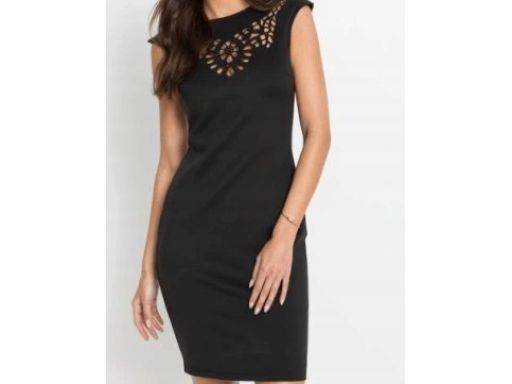B.P.C sukienka czarna z wycięciami 36/38.