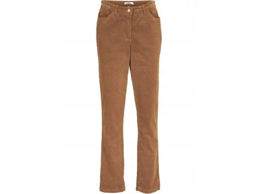 B.P.C spodnie damskie sztruksowe brązowe proste 46.