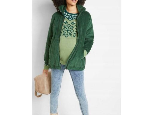 B.P.C kurtka ciążowa butelkowa zieleń z panelem dla dziecka ^46