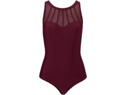 B.P.C. kostium kąpielowy modelujący bordowy z siateczką r.42