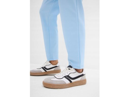 B.P.C wygodne spodnie niebieskie z elastyczną gumą w pasie ^36/38