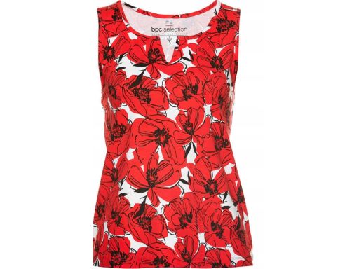 B.P.C top bluzka bez rękawów w maki bawełna 36/38