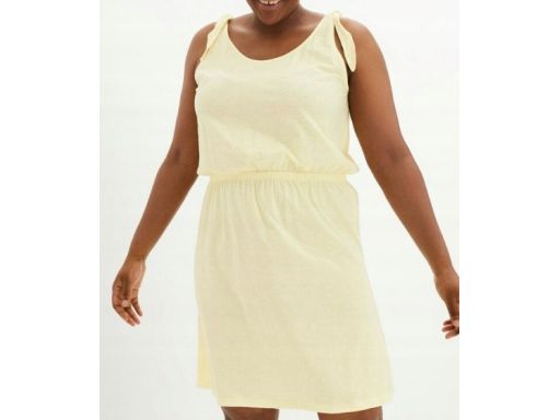B.P.C Żółta sukienka z wiązanymi ramiączkami ^52/54