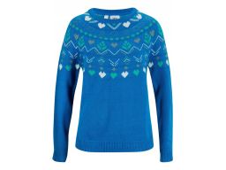 B.P.C sweter klasyczny niebieski norweski wzór 48/50