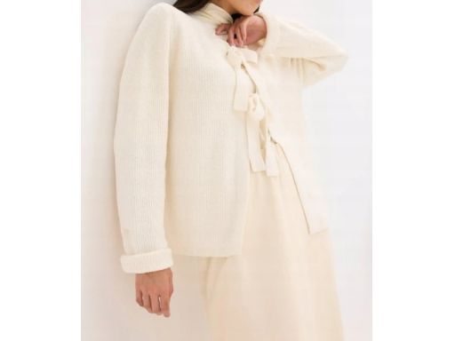B.P.C kardigan śmietankowy z wiązaniem 48/50.