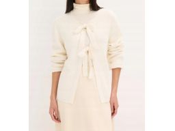 B.P.C kardigan śmietankowy z wiązaniem 48/50.