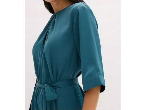 B.P.C sukienka midi turkusowa z paskiem ^42