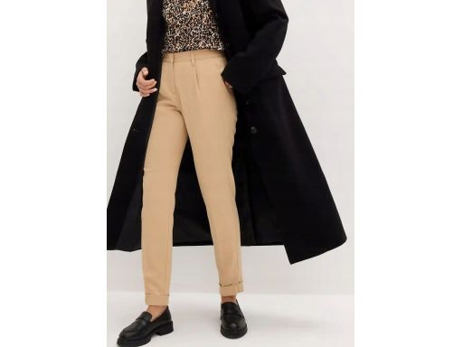 B.P.C spodnie damskie beżowe z wywinięciem r.54