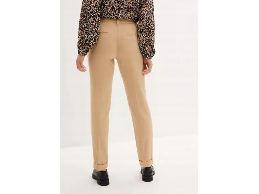 B.P.C spodnie damskie beżowe z wywinięciem r.54