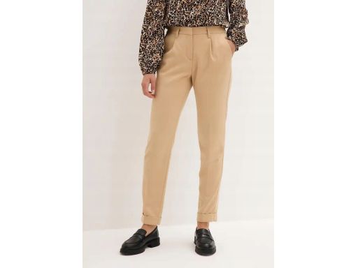 B.P.C spodnie damskie beżowe z wywinięciem r.54