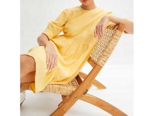 B.P.C sukienka żółta z falbanami r.40