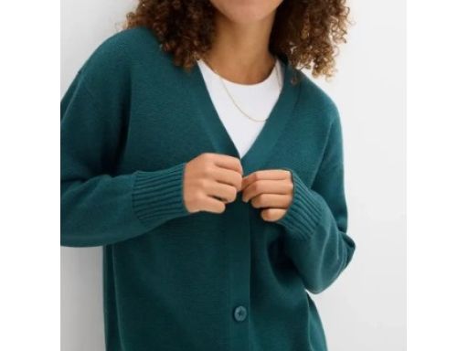 B.P.C sweter rozpinany w serek morski r.40/42