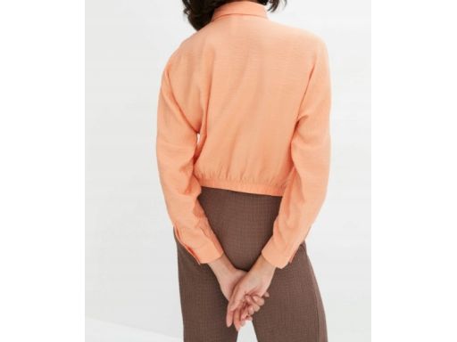 B.P.C bluzka koszulowa z wywinięciem brzoskwiniowa 48.