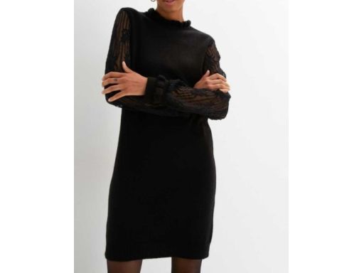 B.P.C sukienka dzianinowa z koronkowymi rękawami 32/34.