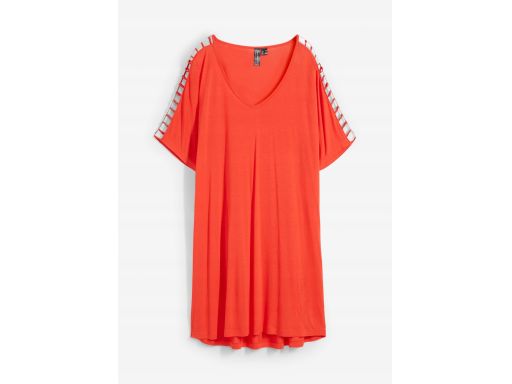 B.P.C plażowa tunika czerwona z wycięciami r.36/38
