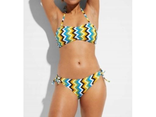 B.P.C bikini z kolorowym wzorem bandeau 40.