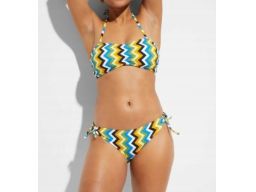 B.P.C bikini z kolorowym wzorem bandeau 40.