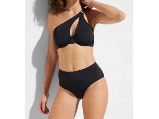 B.P.C czarne bikini asymetryczne na fiszbinach 42 (80D).