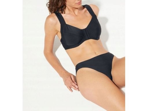 B.P.C bikini czarne z marszczeniami r.42 (80F)
