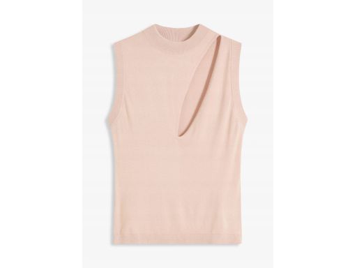 B.P.C różowy top z modnym wycięciem 36/38.