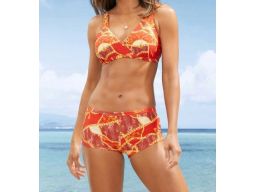 B.P.C bikini z bokserkami czerwone z nadrukiem 40.