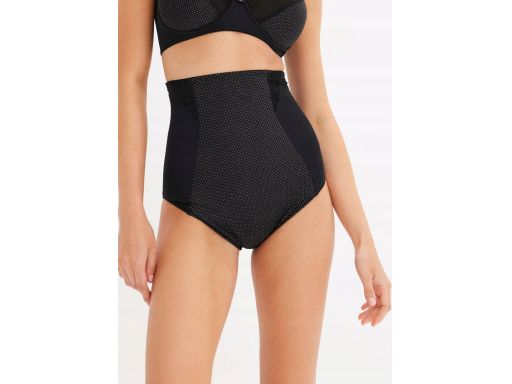 B.P.C. majtki modelujące wysoki stan czarne ze srebnym połyskiem ^36