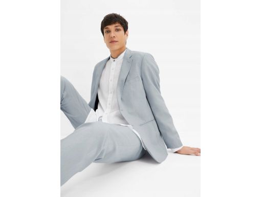 B.P.C garnitur męski 2-częściowy szary lniany ^62