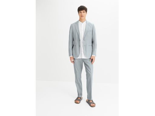 B.P.C garnitur męski 2-częściowy szary lniany ^62