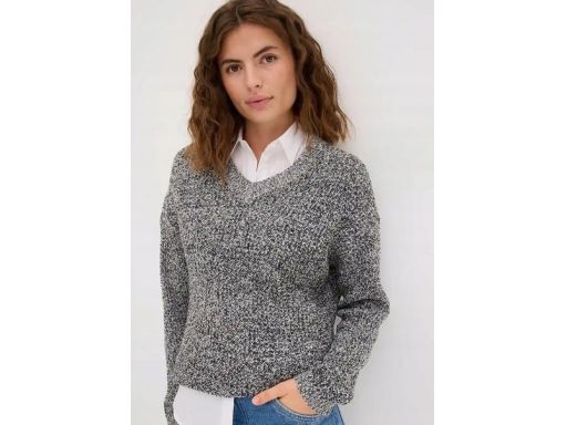 B.P.C sweter melanż dekolt w serek 52/54.