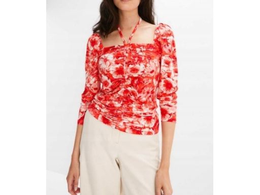 B.P.C bluzka z marszczeniem w kwiaty r.44/46