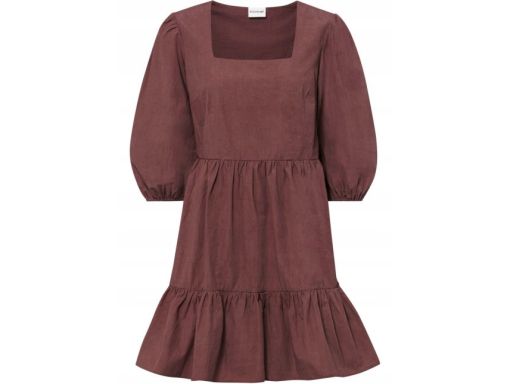 B.P.C sukienka brązowa falbanki r.46