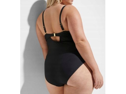 B.P.C czarny kostium silnie modelujący z ozdobnymi kamieniami r.48 (95