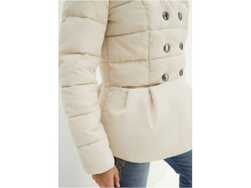 B.P.C kurtka pikowana jasny beż z baskinką r.46