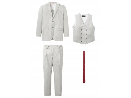 B.P.C garnitur męski 4-częściowy szary r.52