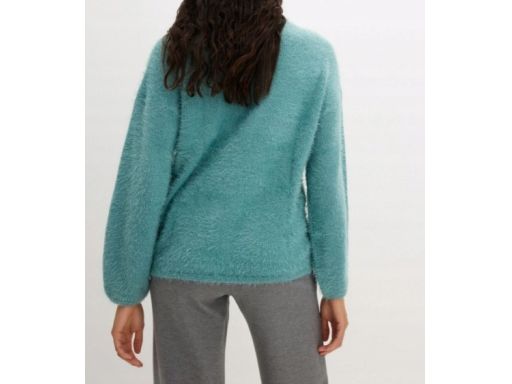 B.P.C włochaty sweter szałwiowy z przędzy piórkowej 44/46.