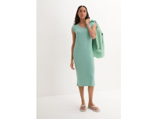 B.P.C sukienka prosta midi miętowa 36/38.