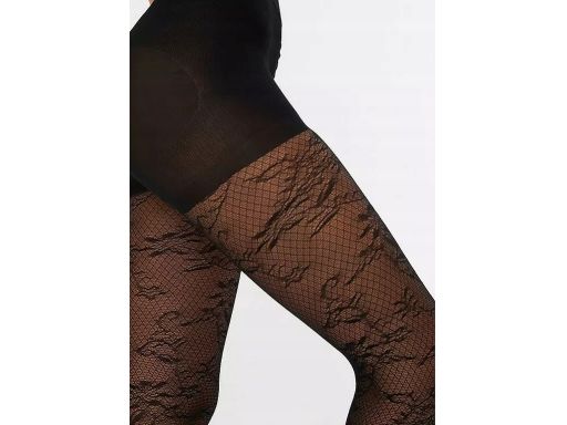 B.P.C rajstopy 30den czarne koronkowe push-up r.48/50