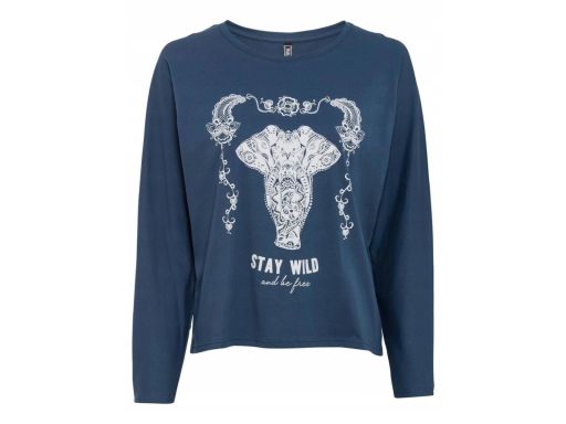 B.P.C bluzka granatowa z nadrukiem r.40/42