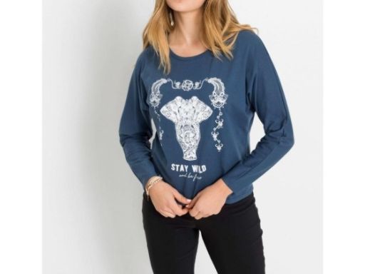 B.P.C bluzka granatowa z nadrukiem r.40/42