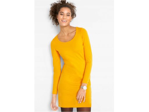 B.P.C Wygodna bawełniana sukienka żółta ^40/42