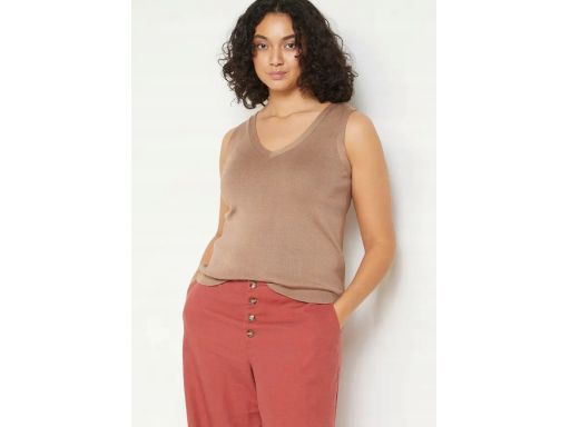 B.P.C dzianinowy beżowy grube ramiączka r.52/54