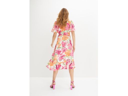 B.P.C asymetryczna sukienka w kwiaty r.48