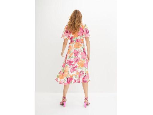 B.P.C asymetryczna sukienka w kwiaty r.48