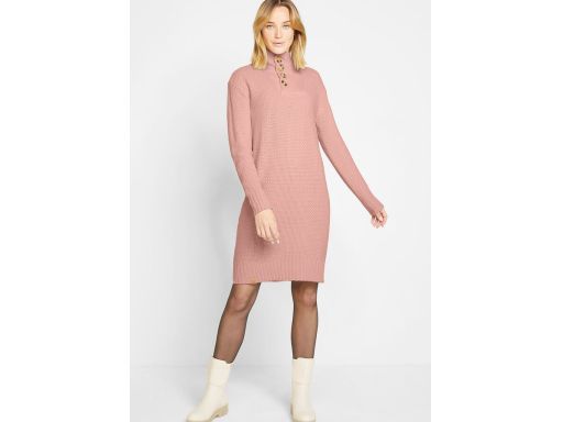 B.P.C sukienka dzianinowa ze stójką midi ^48/50