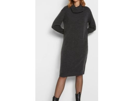 B.P.C dzianinowa sukienka antracytowa midi ^52/54