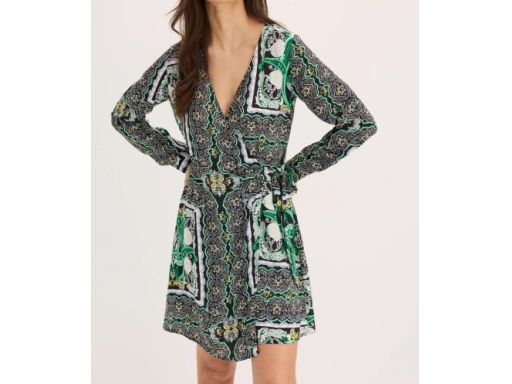 B.P.C sukienka satynowa we wzory 48.